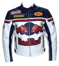 Red Bull Motorrad Lederjacke