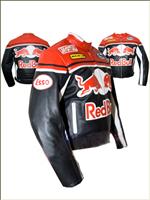 Red Bull roten und schwarzen Motorrad Lederjacke