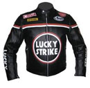 Black Lucky Strike Motorycle Jacket