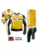 Suzuki GSXR Yellow Color Biker Suit