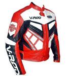 V-ROD Racing Motorcycle Leather jacket Red