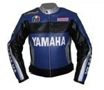 Yamaha Duhan 46 motorcycle leather jacket with silver collar
