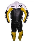 Yamaha R racing two 2 piece motorbike leather suit