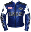 Yamaha Motorcycle Leather Jacket Blue