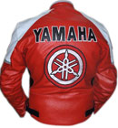 Yamaha Red & White Leather Jacket